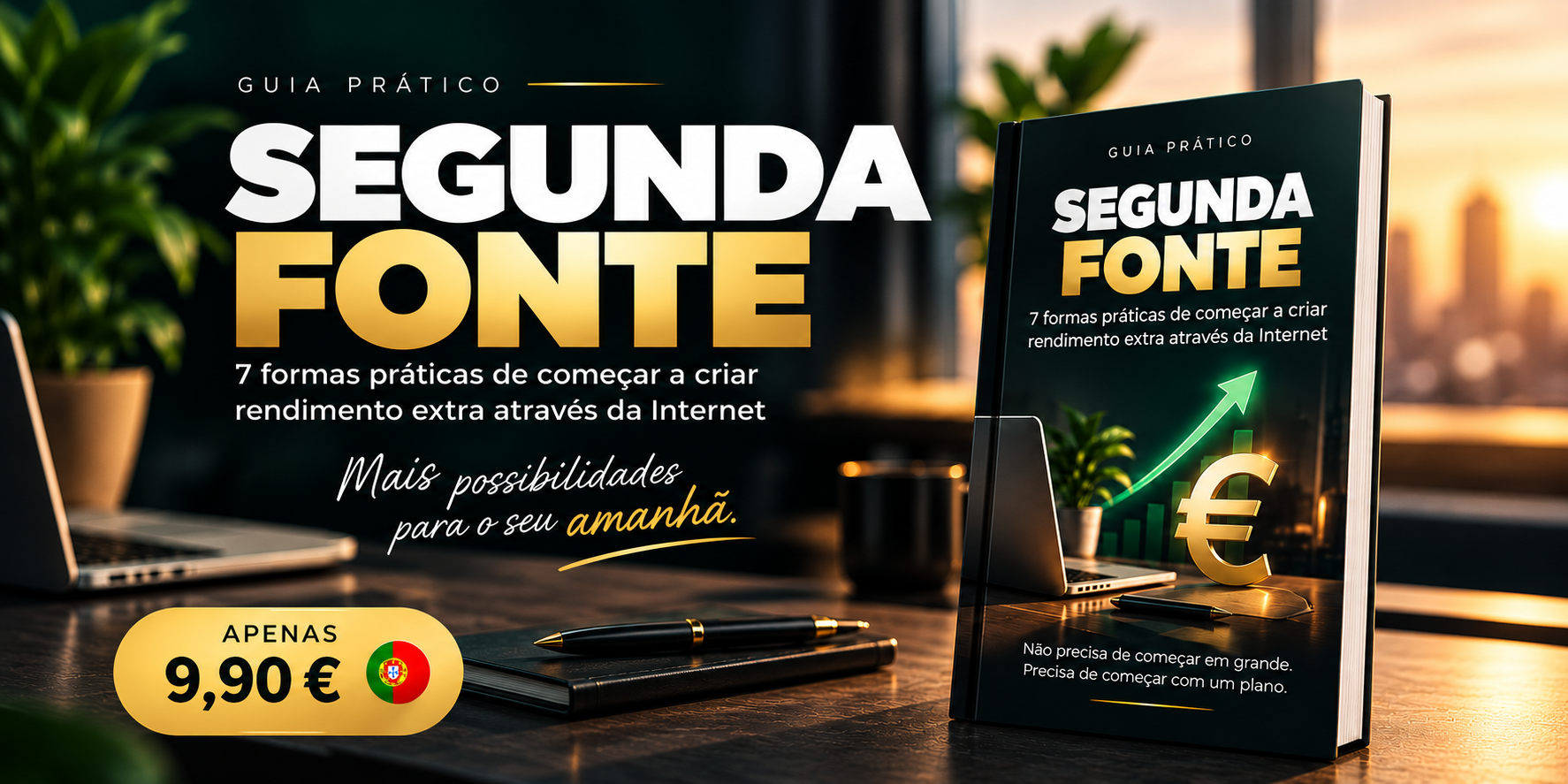 Segunda Fonte — guia prático com 7 formas de criar rendimento extra pela Internet, por apenas 9,90€
